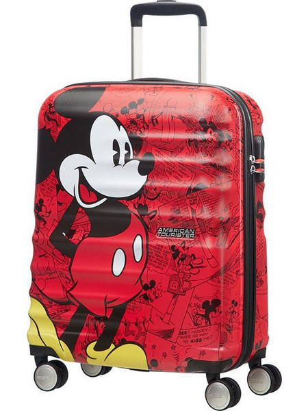 American Tourister Wavebreaker Disney Mickey Comics Παιδική Βαλίτσα Καμπίνας 55x40x20cm με 4 Ρόδες Κόκκινη