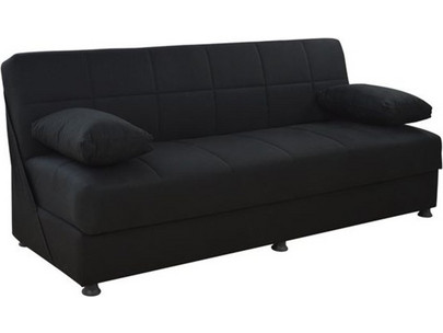 Ege Τριθέσιος Καναπές Κρεβάτι Μαύρος 192x74x82cm HM3067.01