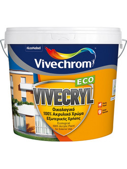 Vivechrom Vivecryl Eco Οικολογικό Ακρυλικό Χρώμα Εξωτερικού Χώρου Λευκό 10lt