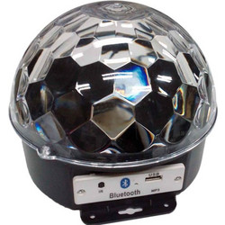 ΦΩΤΟΡΥΘΜΙΚΟ LED CRYSTAL MAGIC BALL LIGHT MP3 BLUETOOTH 6X3W USB REMOTE