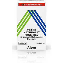 Alcon Tears Naturale Free Med Eye Drops 30x0.4ml