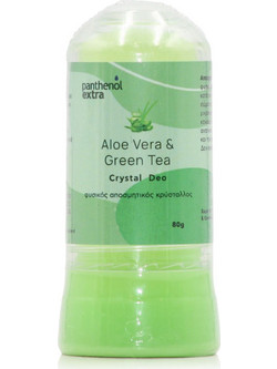 Panthenol Extra Aloe Vera & Green Tea Φυσικό Αποσμητικό Roll On Κρύσταλλος Χωρίς Αλουμίνιο 80gr
