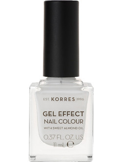 Korres Gel Effect 01 Blanc White Gloss Βερνίκι Νυχιών Μακράς Διαρκείας 11ml