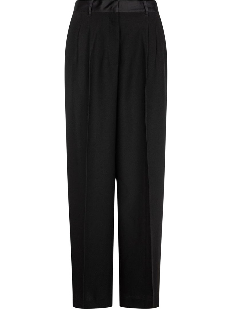 DKNY Ψηλόμεσο Γυναικείο Παντελόνι Loose Εφαρμογή Μαύρο P3GKAU62