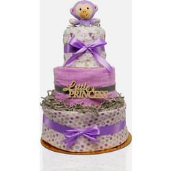 Koutsouni.gr Mia The Monkey Diaper Cake (lilac)