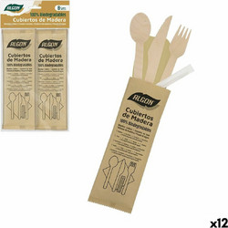 Cutlery Set Algon 45 Pieces Wood (12 Units)