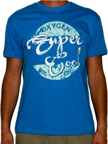 t shirt με στάμπα OXYGEN L-blue OX40409-1