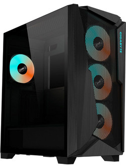Gigabyte C301 Glass V2 Black Gaming Midi Tower Κουτί Υπολογιστή RGB με Πλαϊνό Παράθυρο