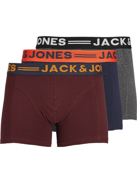 Ανδρικά μποξεράκια 3-pack trunks Jack&Jones μπλέ...