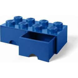 Lego Merchandise Κουτί Αποθήκευσης Ορθογώνιο Συρταρωτό 8 Stud Μπλε 50x25x18cm 40061731
