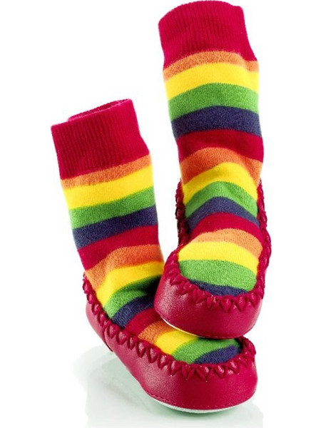 Παιδικές Καλτσοπαντόφλες Sock Ons Mocc Ons Rainbow
