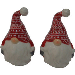 Χριστουγεννιάτικο Αλατοπίπερο Κεραμικό Σετ 2Τμχ. Άγιος Βασίλης Gnome
