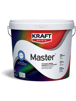 Kraft Paints Master Πλαστικό Χρώμα Εσωτερικού Χώρου Λευκό 10lt