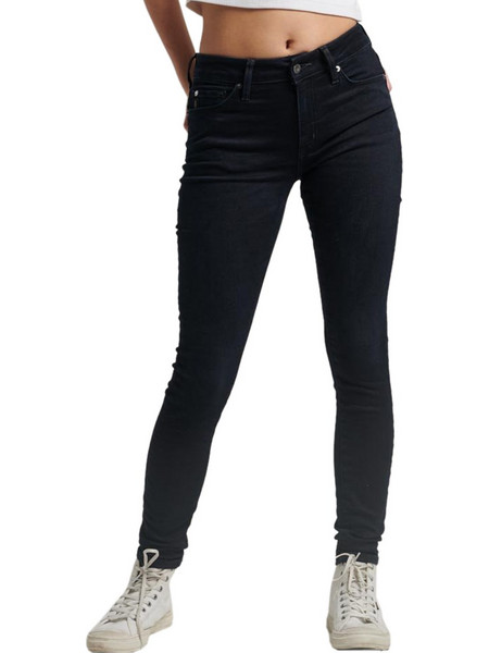 Superdry Γυναικείο Τζιν Παντελόνι Slim Εφαρμογή Μαύρο W7010798A-1IB