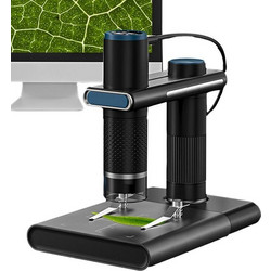 WIFI HD USB Electron Microscope Digital Magnifier With Stand(Black) (OEM)