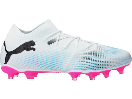 Puma Future 7 Match FG/AG 107715-01 Ποδοσφαιρικά Παπούτσια Με Τάπες και Καλτσάκι Λευκά