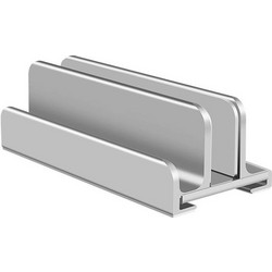 Aluminum Alloy Laptop Tablet Phone Storage Stand, Color: L401 Double Slot (Silver) (OEM)