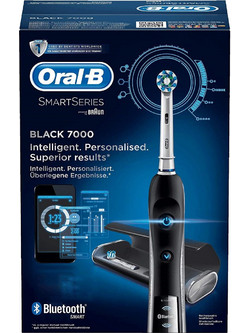 Oral-B Black Pro 7000 Ηλεκτρική Οδοντόβουρτσα με Χρονομετρητή Αισθητήρα Πίεσης & Θήκη Ταξιδίου