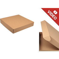 Κουτί συσκευασίας από χαρτί κραφτ χωρίς παράθυρο 350x350x80 mm - Συσκευασία 20 τμχ