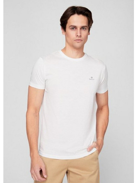 Gant Ανδρικό T-Shirt Μονόχρωμο Λευκό