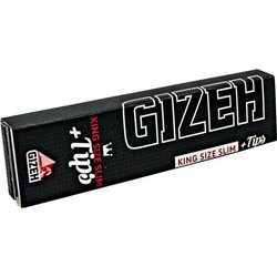 Χαρτάκια Gizeh BLACK SLIM EXTRA FINE MAGNET King Size + TIPS - 1 πακετάκι 42360261