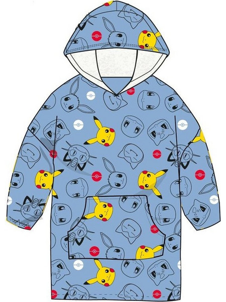 Pokemon Pikachu oversize sweatshirt coat adult coral