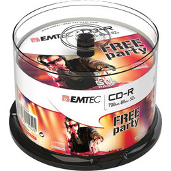 EMTEC CD-R 700MB / 80 MIN 52x SLIM 50pcs CAKE BOX