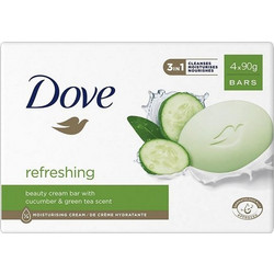 Dove Refreshing Cucumber & Green Tea Σαπούνι 4x90gr