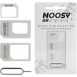 Αντάπτορας Noosy 3 σε 1 Nano - Micro - Sim - 4124 - Λευκό