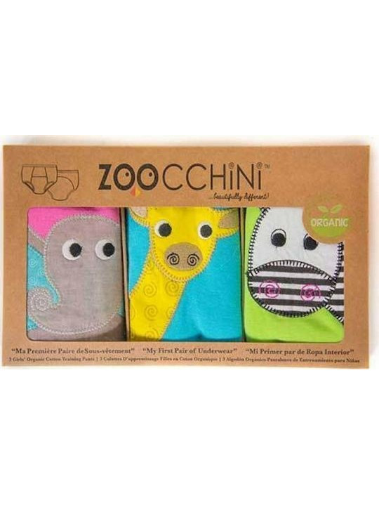 Zoocchini Παιδικό Σετ με Βρακάκια για Κορίτσι Πολύχρωμα Safari 3τμχ _13004