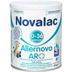 Novalac Allernova AR+ Βρεφικό Γάλα Σκόνη 0m+ Χωρίς Λακτόζη 400gr
