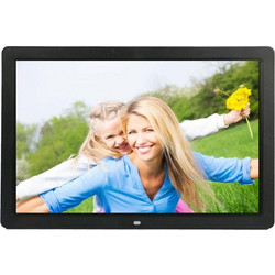 17 inch HD 1080P LED Display Multi-media Digital Photo Frame with Holder & Music & Movie Player, Support USB / SD / MS / MMC Card Input(Black)
