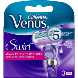 Gillette Venus Swirl Ανταλλακτικά για τη Γυναικεία Ξυριστική Μηχανή με Τεχνολογία Flexball, 3 ανταλλακτικά