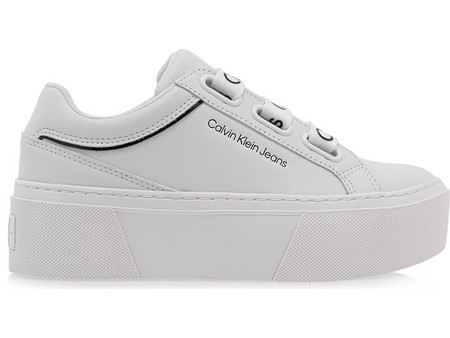 Calvin Klein Γυναικεία Sneakers Flatforms Λευκά YW0YW00868-0K4
