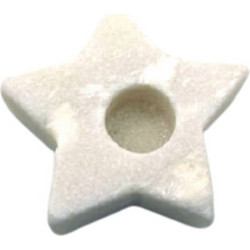 Χειροποίητο Μαρμάρινο Αστέρι Για Κερί-Λευκό Χρώμα 8cm
