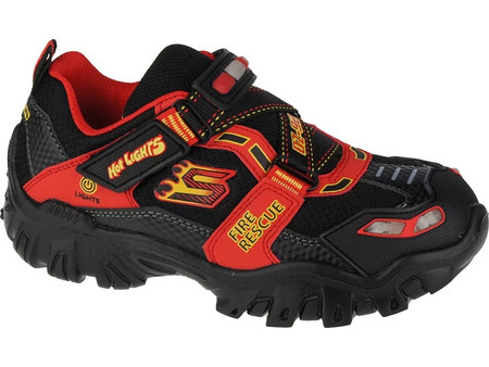Skechers Damager III-Fire Παιδικά Αθλητικά Παπούτσια για Πεζοπορία Μαύρα 400019L-BKRD