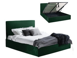 Allie Κρεβάτι Διπλό Υφασμάτινο με Αποθηκευτικό Χώρο 160x200cm HM584.13