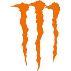 Αυτοκόλλητο Monster (Μεγαλο) Πορτοκαλί
