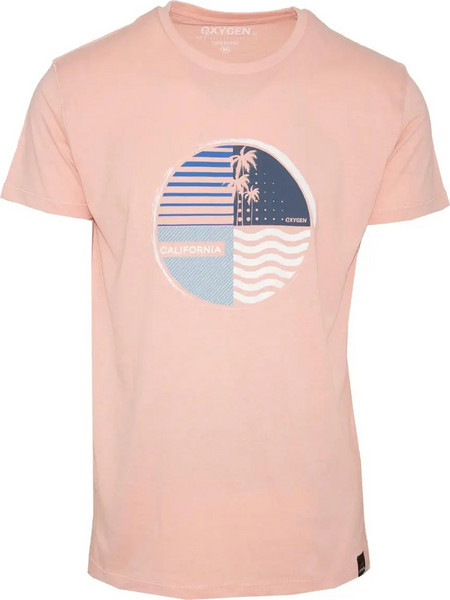 Oxygen Ανδρικό Ροζ T-Shirt 41141-Salmon