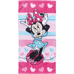 Das Home Minnie Hearts Παιδική Πετσέτα Θαλάσσης Ροζ 70x140cm 5862