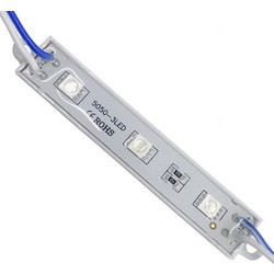 20 Τεμάχια x LED Module 3 SMD 5050 0.8W 12V 50lm IP65 Αδιάβροχο Μπλε GloboStar 65004