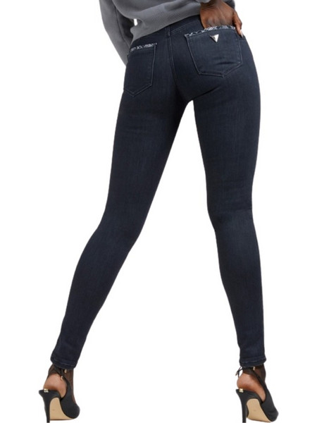 Guess Γυναικείο Τζιν Παντελόνι Ελαστικό Skinny Εφαρμογή Ανθρακί W1BAJ2D4H81
