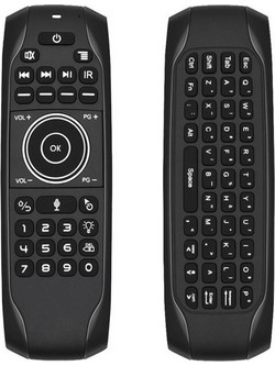 G7V Pro 2.4GHz Fly Air Mouse LED Backlight Wireless Keyboard Remote Control with Gyroscope for Android TV Box / PC, Support Intelligent Voice (OEM)