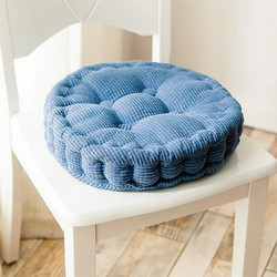 Thickened Round Computer Chair Cushion Floor Mat for Office Classroom Home, Size:43x43cm (Blue) (OEM)