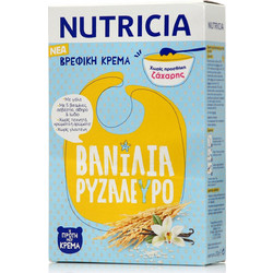 Nutricia Βρεφική Κρέμα Βανίλια Ρυζάλευρο 6m+ Χωρίς Ζάχαρη 250gr