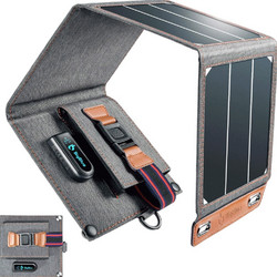 BigBlue - 14W Solar Charger Φορητό Pocket Size Solar Panel 1-Port USB (5V/2.4A) & IPX4 Waterproof SunPower Solar Panel για ταξίδια, κάμπινγκ και κήπο
