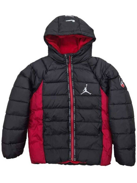 Nike Jordan Αθλητικό Παιδικό Μπουφάν Χειμωνιάτικο Puffer Μαύρο 85B667-023