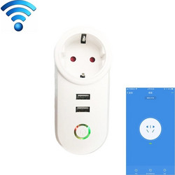 CARAD C178 Smart Wifi Plug Wireless Socket ,2 USB,Timing ,Remote Control by Smartphone,Voice Control