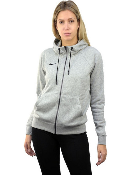Nike Park 20 Γυναικεία Ζακέτα Φούτερ Κοντή με Κουκούλα και Φερμουάρ Γκρι CW6955-063
