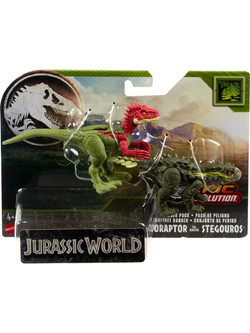Mattel Jurassic World Epic Evolution Danger Pack Eoraptor vs Stegouros